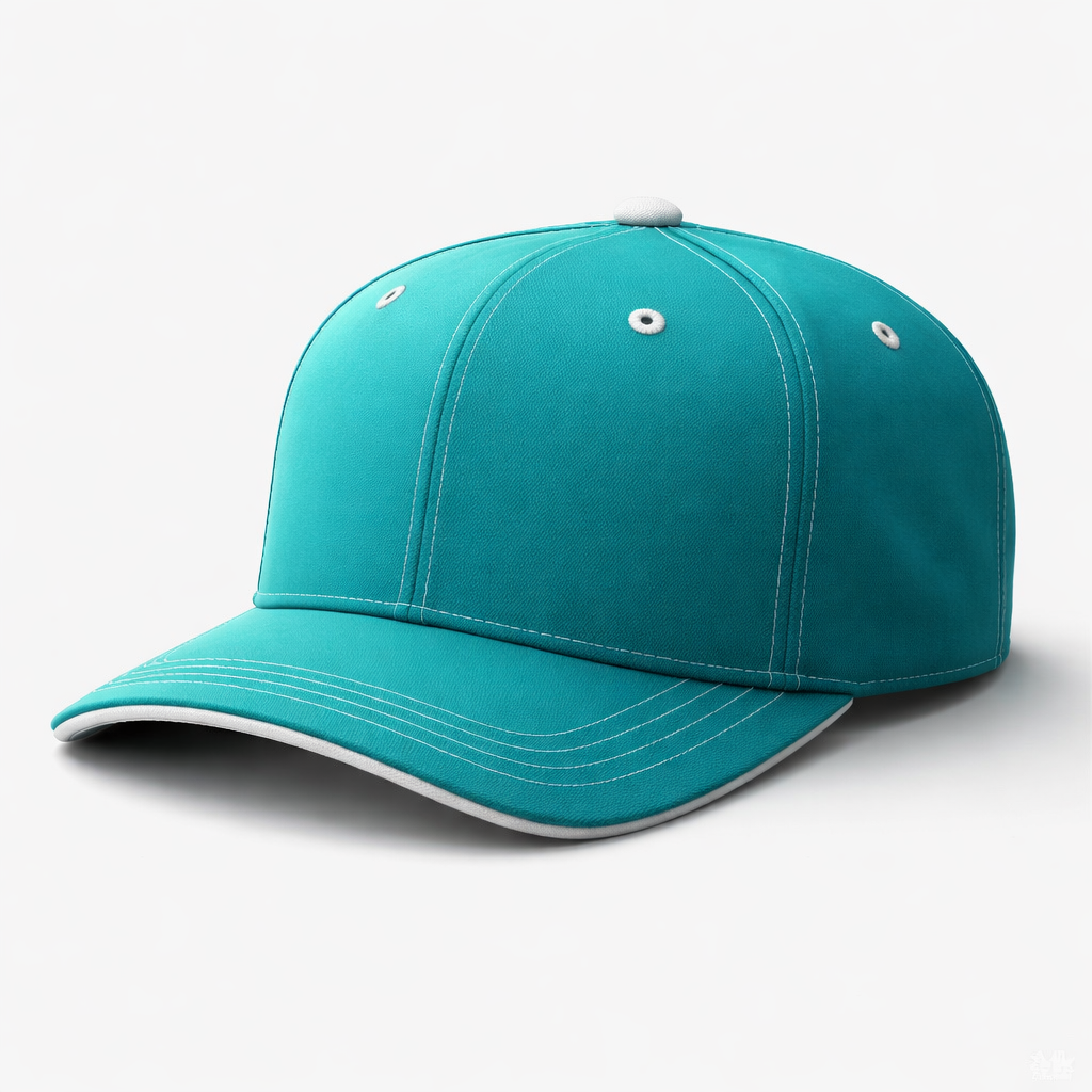 56e1bcc3 5ac3 4393 b0f2 c8cb4f9e1a2b Auf dem Bild sieht man eine Türkise Cappy mit kleinen dezenten weißen Details
