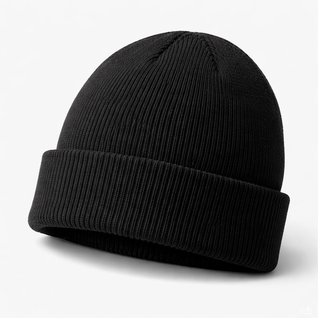 93c327c9 7864 4a81 8dbd f99b4091b61c Auf dem Bild sieht man eine schwarze Wollmütze auf einem neutralem Hintergrund